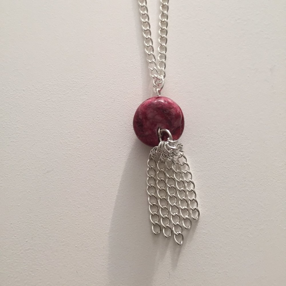2 for $32 / Pink Dangle Chain Necklace